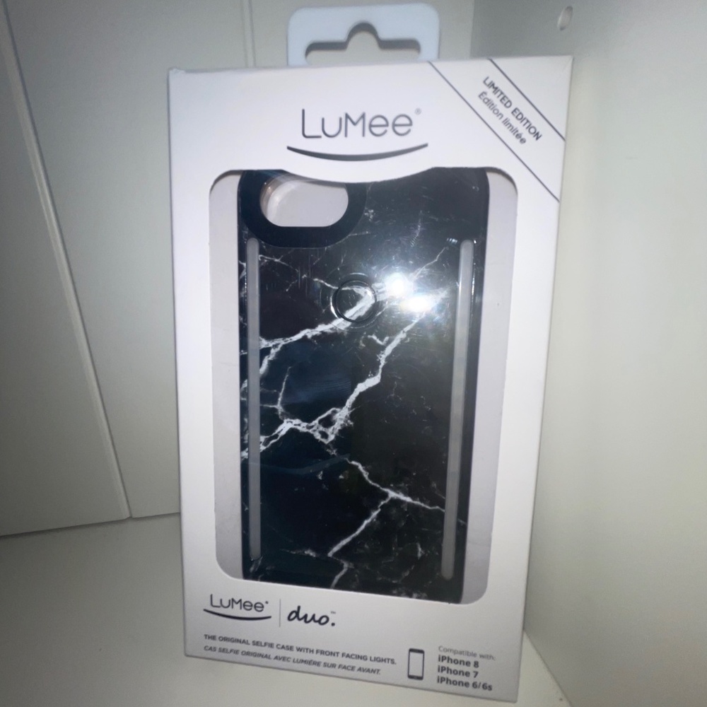 ⚡️LuMee Duo Metallic - Lighted Case (iPhone 6/6s/7/8 Plus - Black Marble-